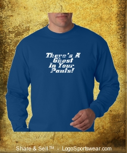 There's A Ghost In Your Pants T-Shirt Design Zoom